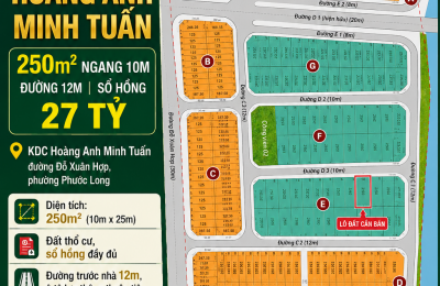 ĐẤT KDC HOÀNG ANH MINH TUẤN - 250M² NGANG 10M - ĐƯỜNG 12M - SỔ HỒNG - 27 TỶ